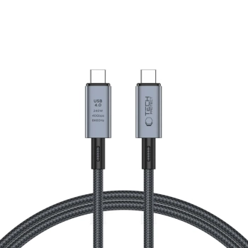 Kabel przewód szybki USB-C 4.0 PD 240W 8K 40Gbps 1m - szary