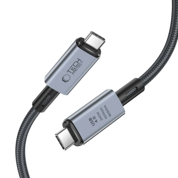  Kabel przewód szybki USB-C 4.0 PD 240W 8K 40Gbps 1m - szary - zdj. dodatkowe 2