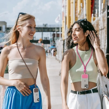  Smycz do etui telefonu z regulowanym paskiem 80 cm - czarna - zdj. dodatkowe 1