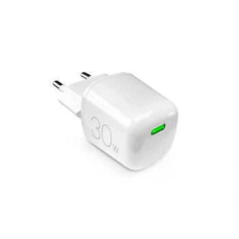 Ładowarka sieciowa USB-C GaN 30W MiniPro - biała
