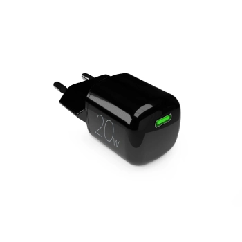 Ładowarka sieciowa USB-C GaN 20W - czarna