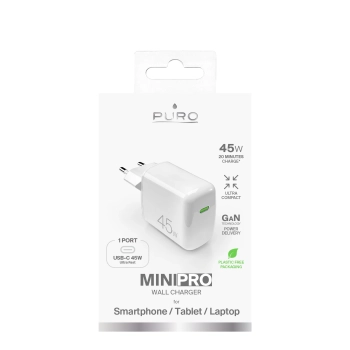  Ładowarka sieciowa USB-C PD GaN 45W - biała - zdj. dodatkowe 1