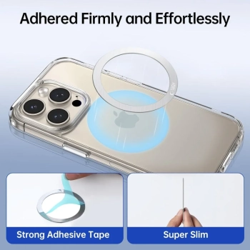  Pierścień blaszka magnetyczna MagSafe do etui smartfona - srebrny - zdj. dodatkowe 7