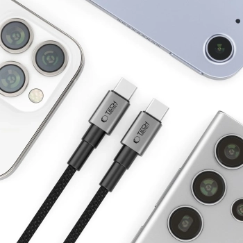  Kabel przewód USB-C PD 100W 5A 300 cm - szary - zdj. dodatkowe 3