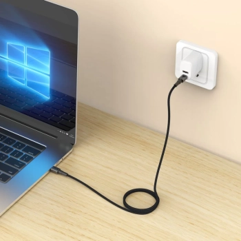  Kabel przewód USB-C PD 100W 5A 300 cm - szary - zdj. dodatkowe 5