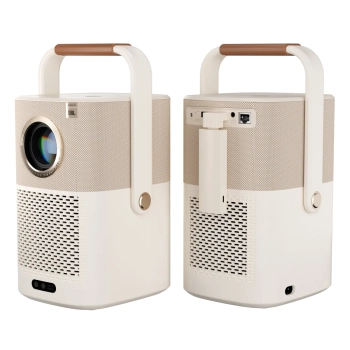  Projektor multimedialny bezprzewodowy FullHD 1080p LCD z głośnikami JBL WiFi BT T2 Plus - beżowy - zdj. dodatkowe 1