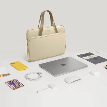  Torba etui na laptopa 15-16'' z pianki Carrying Bag - beżowa - zdj. dodatkowe 9