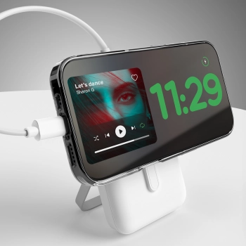  Powerbank bezprzewodowy 10000mAh USB-C MagSafe z podstawką - biały - zdj. dodatkowe 5