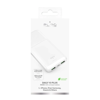 Powerbank 10000mAh USBA USB-C 22.5W - biały - zdj. dodatkowe 2