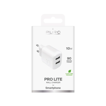  Ładowarka sieciowa 2x USB-A PROLITE 10W - biała - zdj. dodatkowe 1