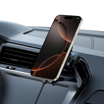  Uchwyt samochodowy magnetyczny do smartfona na kratkę wentylacyjną MagSafe - czarny - zdj. dodatkowe 6