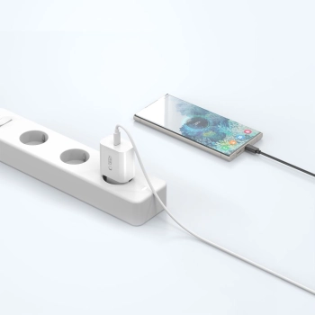  Ładowarka sieciowa USB-C z kablem USB-C PD 20W - biała - zdj. dodatkowe 8