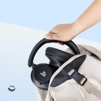  Słuchawki bezprzewodowe z aktywną redukcją hałasu Hybrid ANC SOUNFII Q20S - czarne - zdj. dodatkowe 8