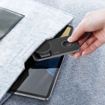  Ładowarka indukcyjna 3w1 do smartfona smartwatcha słuchawek z kablem USB-C - czarna - zdj. dodatkowe 7