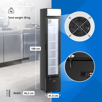  Lodówka chłodziarka barowa na napoje LED 99 l 2-10 C 150 W - zdj. dodatkowe 3