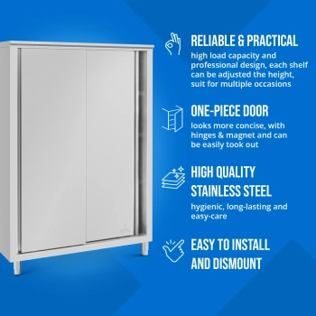  Szafa gastronomiczna z drzwiami suwanymi STAL 120 x 70 x 180 cm - zdj. dodatkowe 1