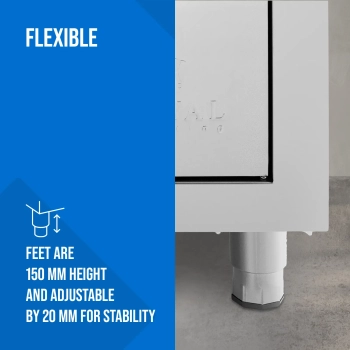  Szafa gastronomiczna na naczynia 3 półki STAL 60 x 60 x 180 cm - zdj. dodatkowe 2