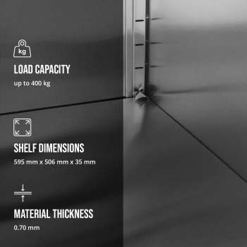  Szafa gastronomiczna na naczynia 3 półki STAL 60 x 60 x 180 cm - zdj. dodatkowe 3
