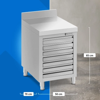  Szafka gastronomiczna na ciasto do pizzy z rantem 7 szuflad 50 x 70 cm - zdj. dodatkowe 7
