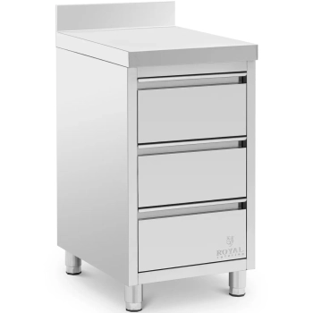  Szafka gastronomiczna przyścienna z rantem 3 szuflady STAL 50 x 60 cm - zdj. dodatkowe 1