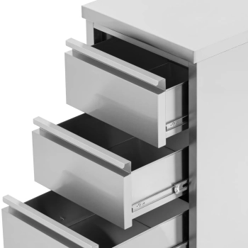  Szafka gastronomiczna przyścienna z rantem 3 szuflady STAL 50 x 60 cm - zdj. dodatkowe 6