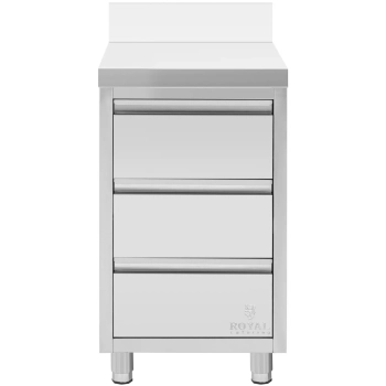  Szafka gastronomiczna przyścienna z rantem 3 szuflady STAL 50 x 60 cm - zdj. dodatkowe 8