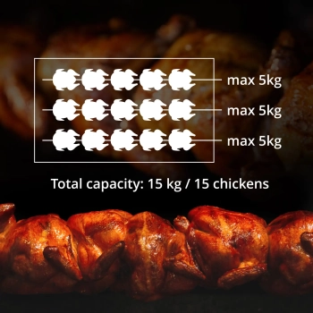  Rożen gazowy opiekacz do 15 kurczaków 3 szpikulce propan-butan 15 kW - zdj. dodatkowe 3