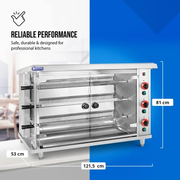  Rożen gazowy opiekacz do 15 kurczaków 3 szpikulce propan-butan 15 kW - zdj. dodatkowe 7