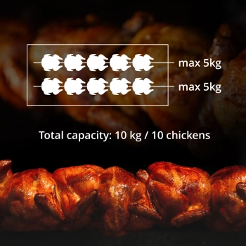 Rożen gazowy opiekacz do 10 kurczaków 2 szpikulce propan-butan 10 kW - zdj. dodatkowe 3