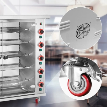  Rożen gazowy opiekacz do 25 kurczaków 5 szpikulców propan-butan 25 kW - zdj. dodatkowe 5