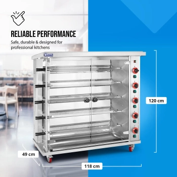  Rożen gazowy opiekacz do 25 kurczaków 5 szpikulców propan-butan 25 kW - zdj. dodatkowe 7