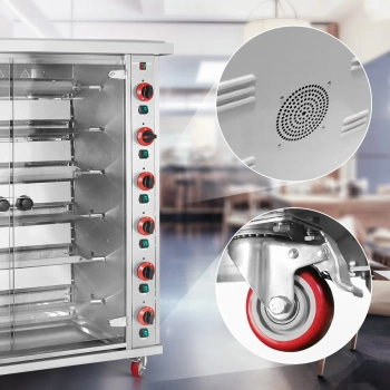  Rożen gazowy opiekacz do 30 kurczaków 6 szpikulców propan-butan 30 kW - zdj. dodatkowe 5