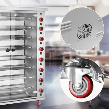  Rożen gazowy opiekacz do 40 kurczaków 8 szpikulców propan-butan 40 kW - zdj. dodatkowe 4
