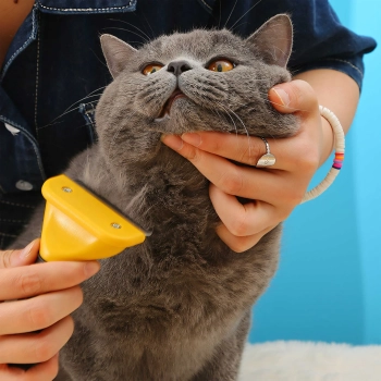  Szczotka zgrzebło trymer do usuwania sierści zwierząt psa kota 10 cm - zdj. dodatkowe 2