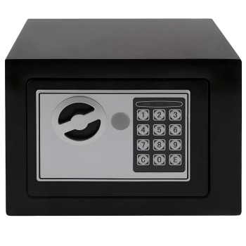  Sejf elektroniczny na klucz kod do domu biura STAL 23 x 17 x 17 cm - zdj. dodatkowe 1