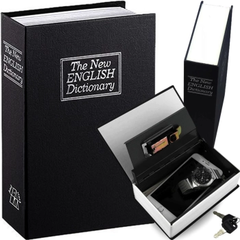 Sejf skrytka kasetka metalowa na kosztowności pieniądze w formie książki XXL