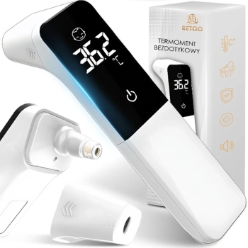 Termometr bezdotykowy do ucha czoła na podczerwień LCD