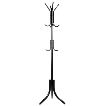  Wieszak podłogowy stojący na ubrania loft 3 poziomy 175 cm - czarny - zdj. dodatkowe 2