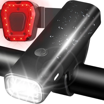 Lampka rowerowa akumulatorowa przód tył 2000 mAh do 400lm