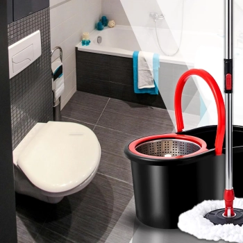  Mop obrotowy rotacyjny 360 z wiadrem teleskopowym kijem - zdj. dodatkowe 3