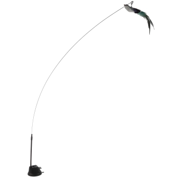  Zabawka dla kota ruchomy ptaszek na wędce z przyssawką - zdj. dodatkowe 1