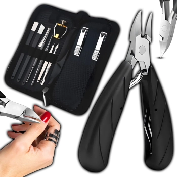  Przybornik do manicure pedicure pielęgnacji paznokci obcinacz pilnik cążki - zestaw 8 el. - zdj. dodatkowe 3