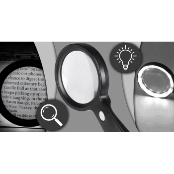  Lupa podświetlana do czytania powiększenie 10x 18 diod LED 85 mm - zdj. dodatkowe 1