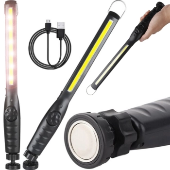  Lampa warsztatowa latarka robocza akumulatorowa z magnesem LED 400 lm - zdj. dodatkowe 1