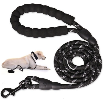 Smycz treningowa dla psa z odblaskowymi wstawkami mocna 1.5 m