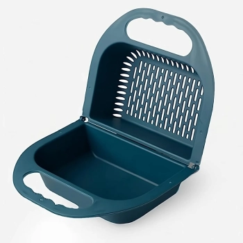  Durszlak cedzak sitko składane na zlew z uchwytami - zdj. dodatkowe 2