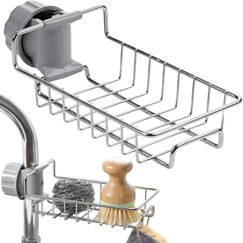 Organizer ociekacz półka mocowana na kran do zlewu na gąbki