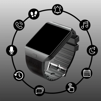  Smartwatch zegarek multifunkcyjny na kartę SIM aparat połączenia BT microSD - zdj. dodatkowe 2