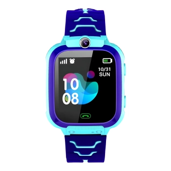  Smartwatch zegarek dla dzieci na kartę SIM lokalizacja GPS SOS kamera latarka - niebieski - zdj. dodatkowe 2