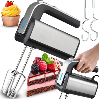  Mikser robot kuchenny ręczny 5 prędkości TURBO 300 W - srebrny - zdj. dodatkowe 1